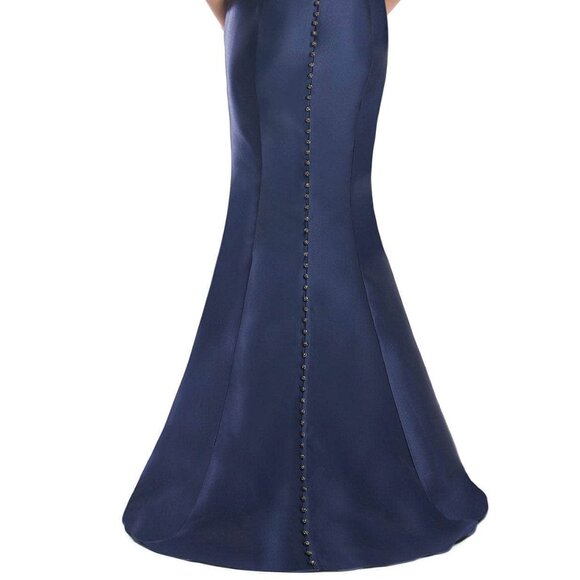 NWT Alexander by Daymor 1758S23 Mermaid Mother of the Bride Dress Navy Size 12 - Picture 4 of 6